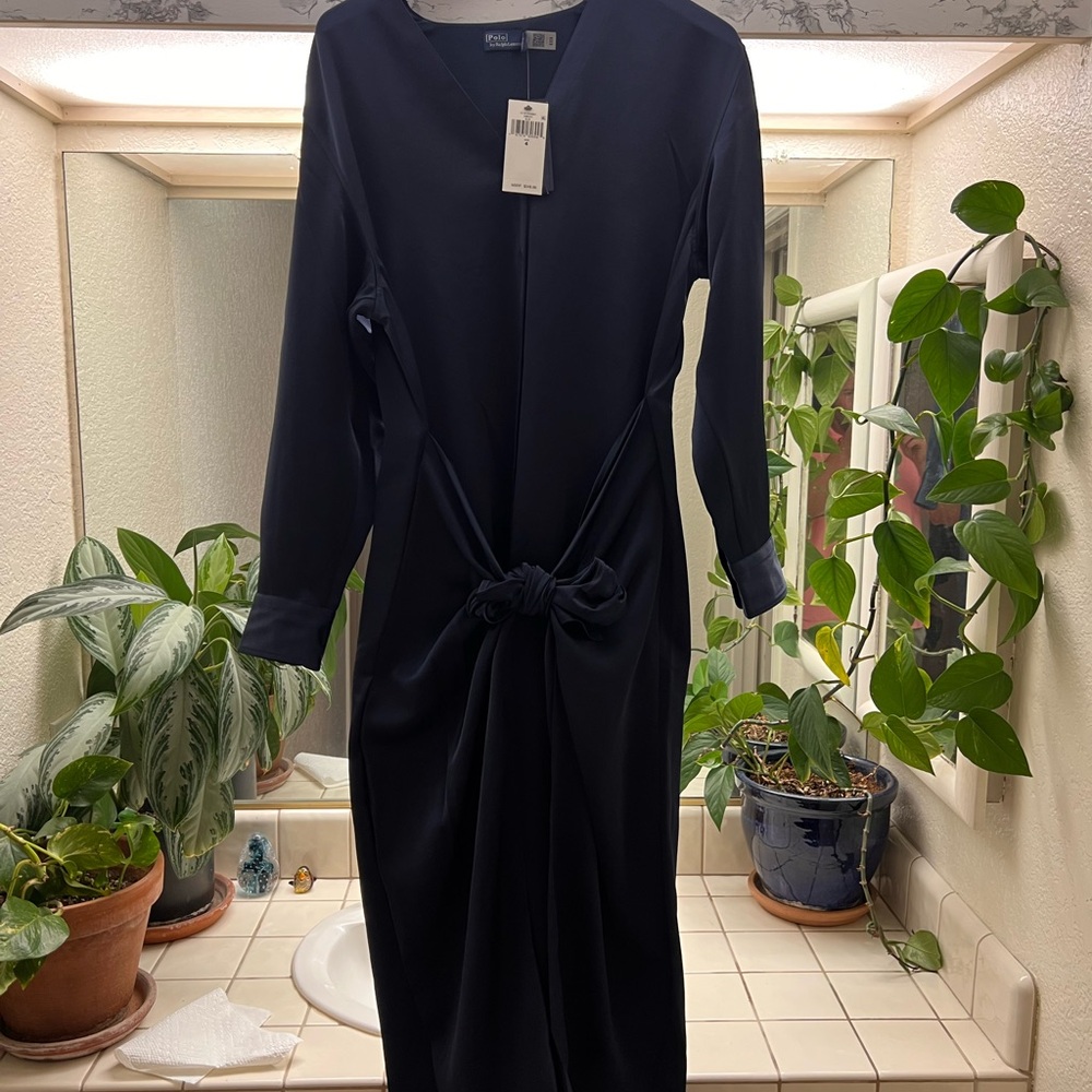 Polo by Ralph Lauren Midnight Blue Wrap Dress - Picture 2 of 5